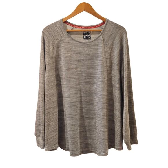 Muk Luks Long Sleeve Soft Knit Lounge Top Shirt Womens P3X NWT - Picture 1 of 9